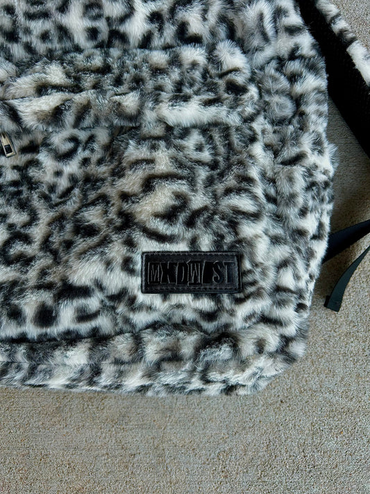 White : Leopard Bag